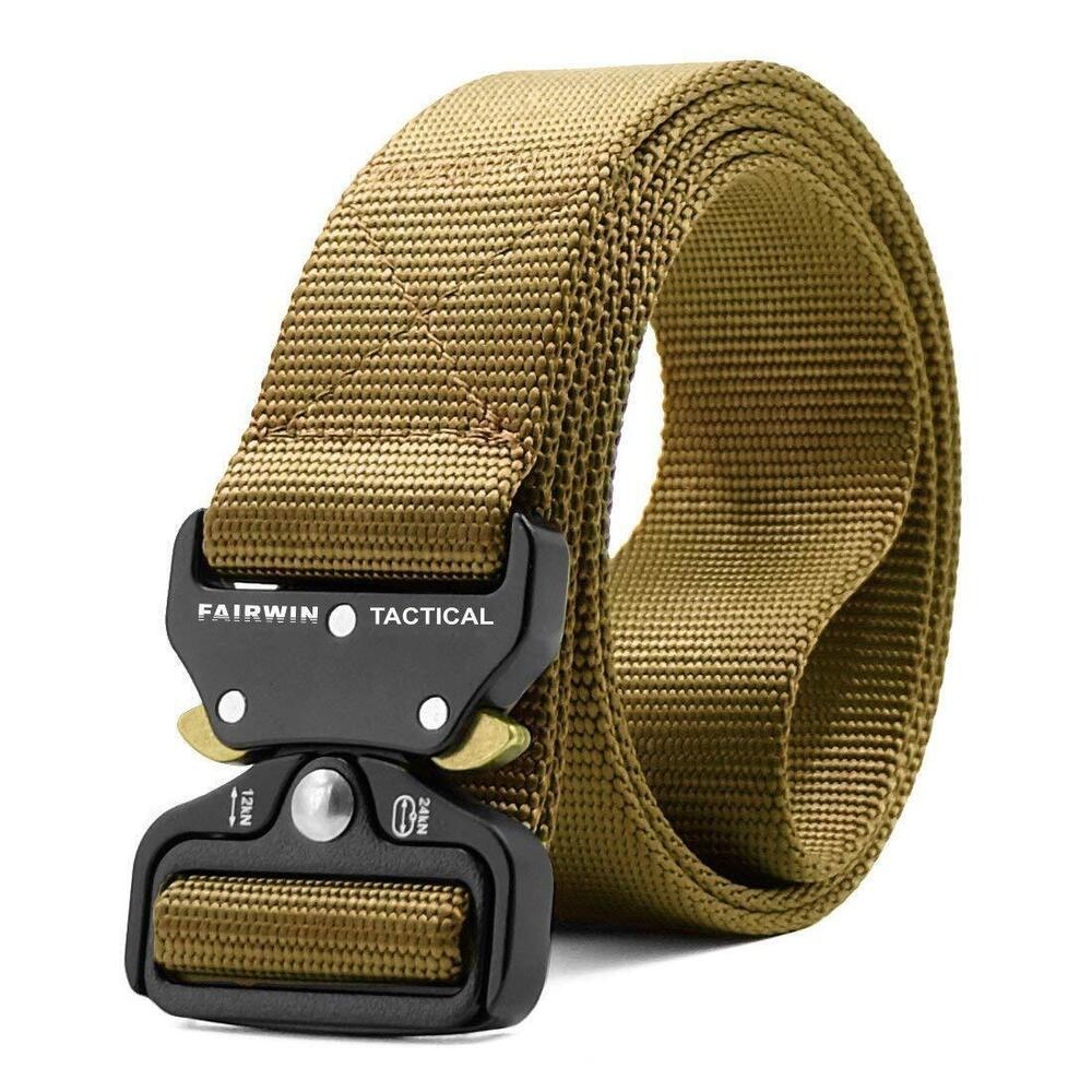Heavy-Duty Tactical Belt Men Quick-Release Military Webbing